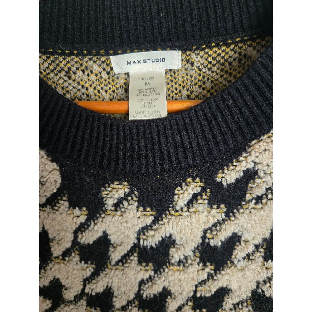 Houndstooth Pattern Max Studio Women's Sweater Si… - image 3